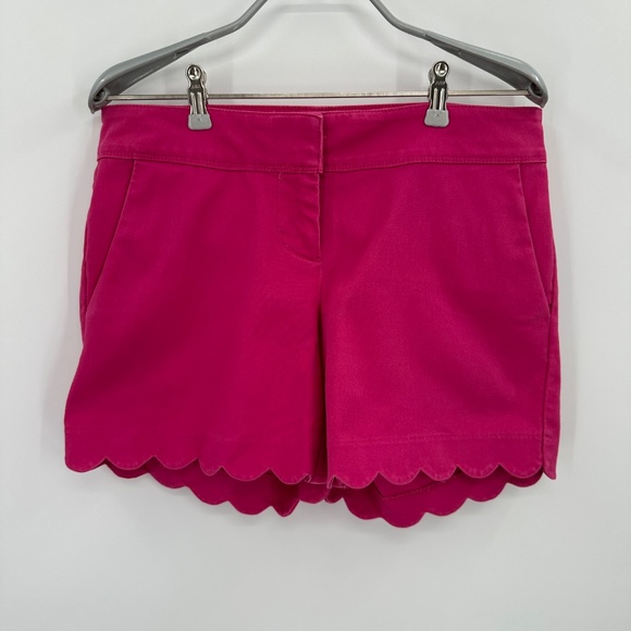 The Limited Cotton-Stretch Chino Shorts with Scallop Hem size 4 Pink 4" Inseam - Picture 1 of 14